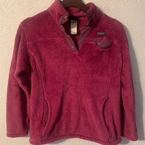 PATAGONIA girls XL 14 pink sweater